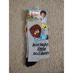 Bob Ross "Happy Little Accidents" Crew Socks - The Joy of Painting